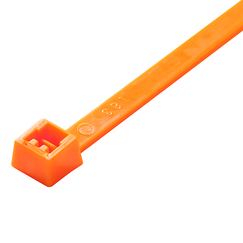 Standard Cable Ties, 50 lb, 14 inch, Fluorescent Orange Nylon