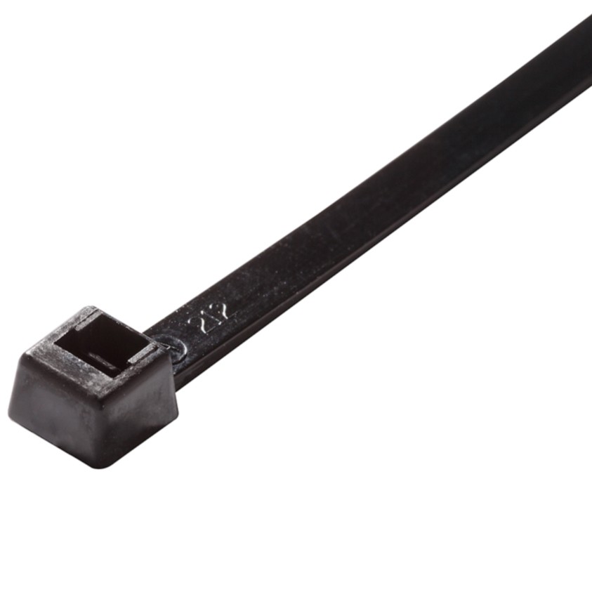 Light Heavy Duty Cable Ties, 120 lb, 8 inch, UV Black