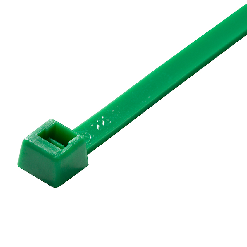 Standard Cable Ties, 50 lb, 7 inch, Green Nylon