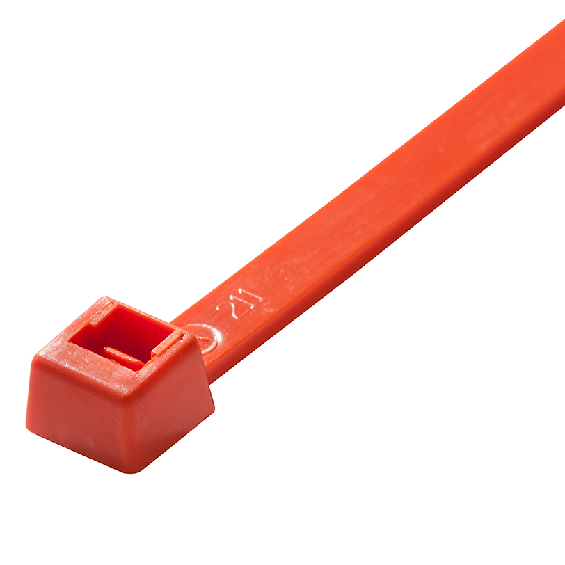 Intermediate Cable Ties, 40 lb, 8 inch, Orange Nylon