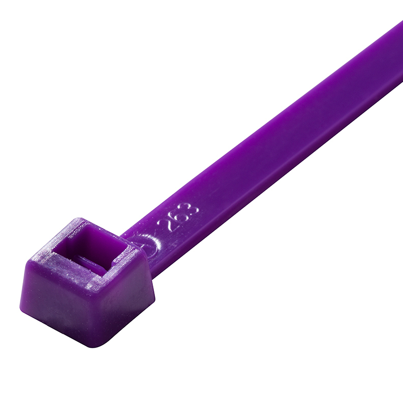 Intermediate Cable Ties, 40 lb, 5 inch, Purple Nylon