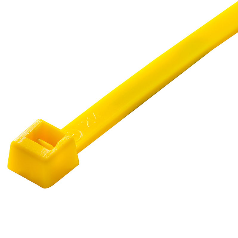 Intermediate Cable Ties, 40 lb, 8 inch, Yellow Nylon