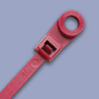 Burgundy Air Handling Mounting Hole Cable Ties, 50 lb, 7 inch