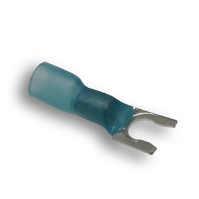 Heat Shrink Terminal, Spade, Blue, # 10