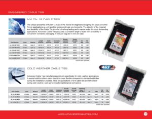 Advanced Cable Ties Nylon 12 Solar Catalog