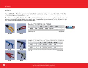 Advanced Cable Ties Removal and Installation Tools Catalog