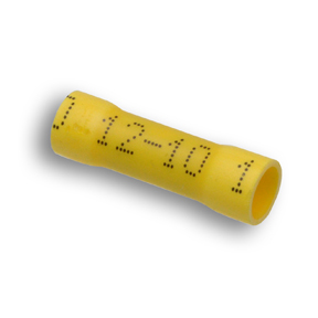 Double Crimp Nylon Terminal, Butt Connectors, Yellow