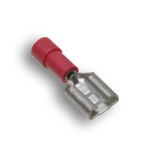 Double Crimp Nylon Terminal, Female Disconnects, Red