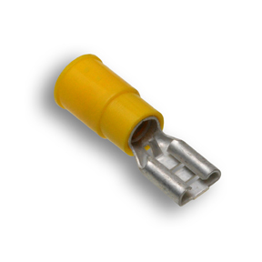 Double Crimp Nylon Terminal, Female Disconnects, Yellow