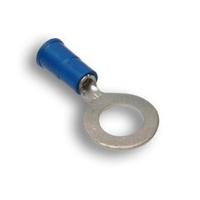 Double Crimp Nylon Terminal, Ring, Blue, # 10